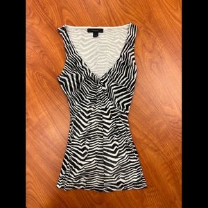 Express Zebra Print Dressy Top